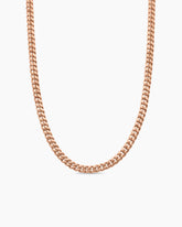 Curb Chain Necklace in 18K Rose Gold, 6mm